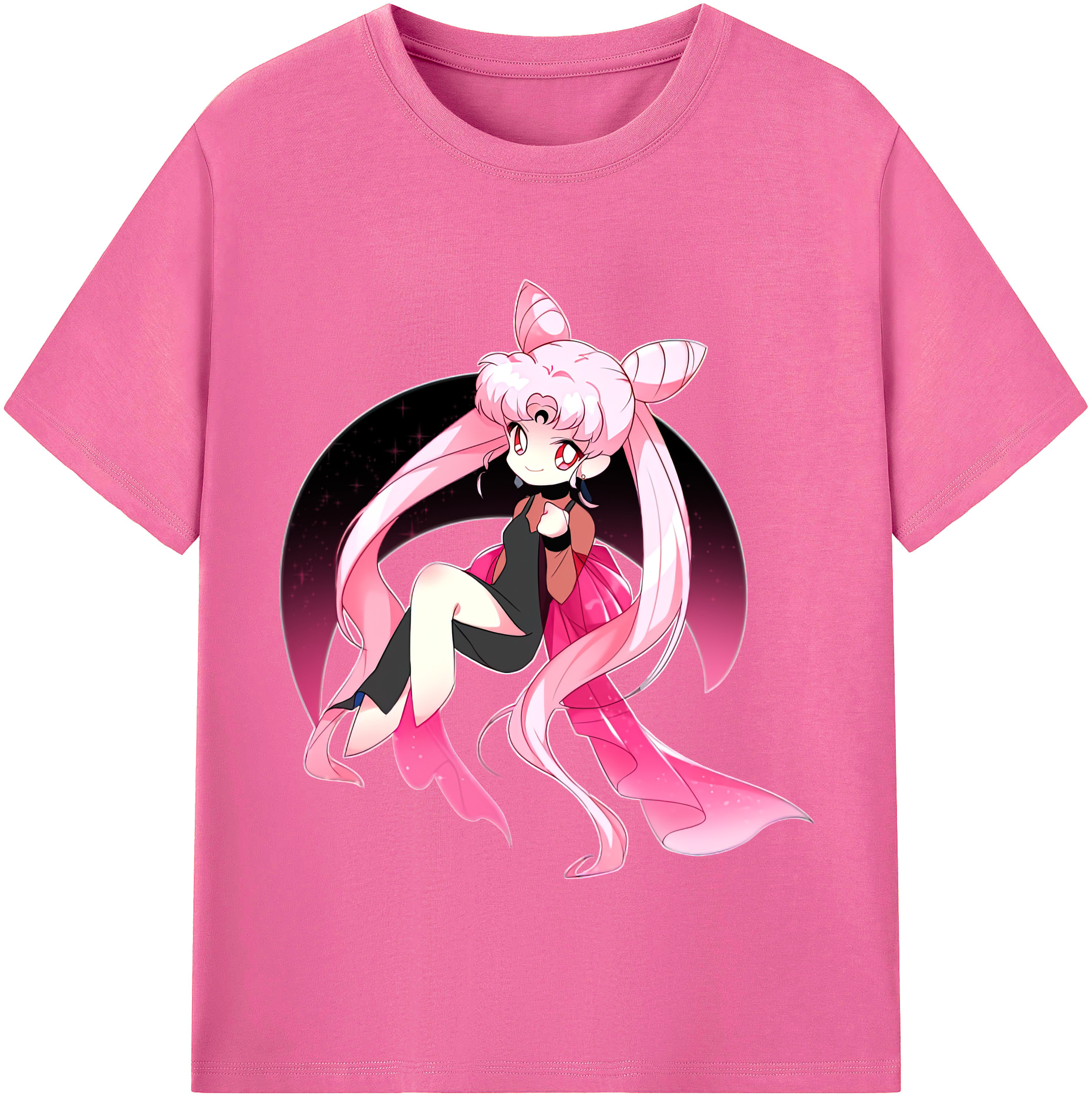 （画像用） 美少女戦士セーラームーン ちびうさ Sailor Moon Chibiusa Tsukino Usagi Small Lady Serenity レディースカジュアルプリントTシャツ（綿100％）